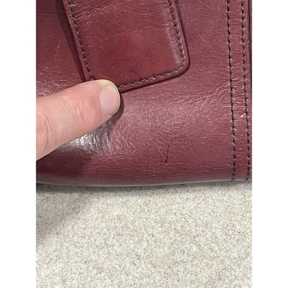 Fossil Ellis Leather Double Sided Folding Clutch Large Wallet-Raspberry - Picture 14 of 16